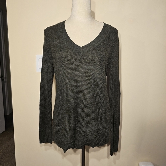 Gap Sweater Cotton blend Green VNeck Knit size S - Picture 1 of 4